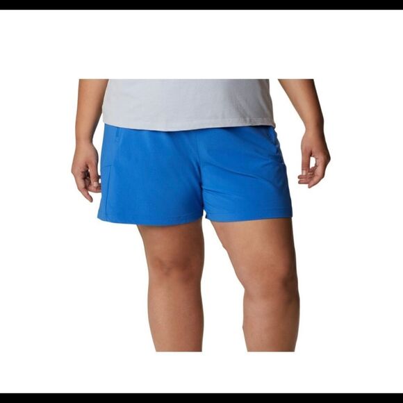 COLUMBIA WOMEN'S 1X Tidal II Short Color: Vivid Blue - Picture 2 of 7